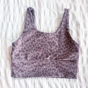 DYI Elevate Bra Leopard Cheetah Brown Size Small Longline Crop Tank Workout